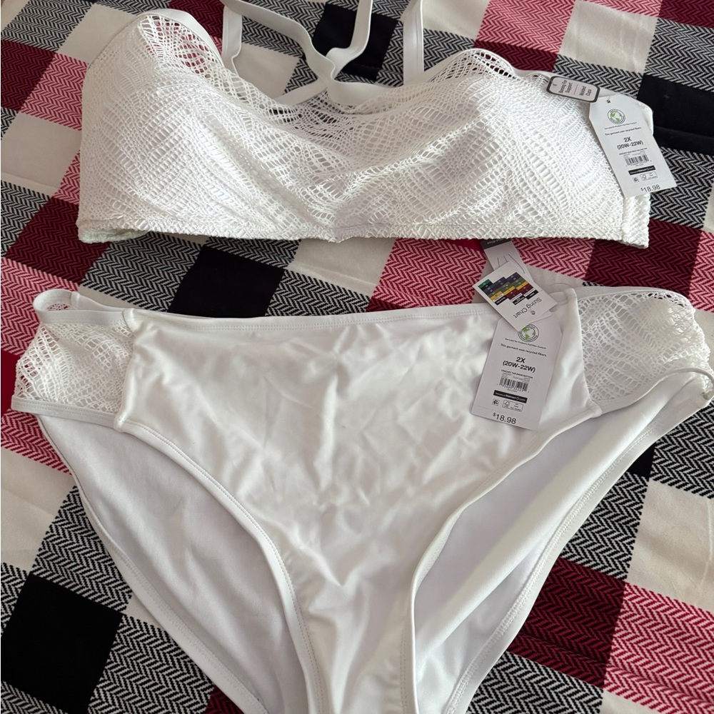 NWT White Lace Bikini Set